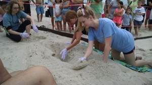Jessica also volunteers with the Pleasure Island Sea Turtle Project