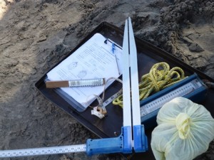 Don Jose's tools to collect data on sea turtles
